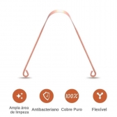 Limpador Raspador De Língua 100% Cobre Puro Ayurveda - Modelo Premium