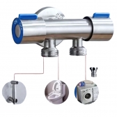 Registro 2 Saídas Torneira Ducha Higiênica Água Metal Inox