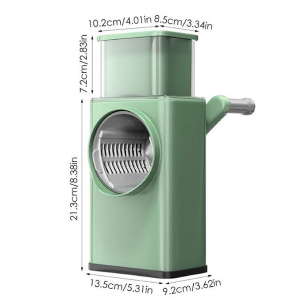Ralador Cortador De Legumes E Verduras Fatiador De Queijo Giratótio 3 EM 1