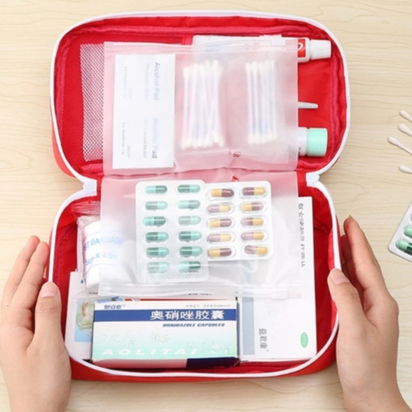 Necessaire Primeiros Socorros Porta Remédio Kit Viagem