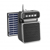 Caixa De Som Bluetooth Recarregável Solar USB FM Estilo Retrô Envio Aleatorio