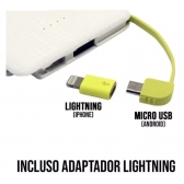 Carregador Portátil Pineng Power Bank 5000mah com adaptador iPhone,V8