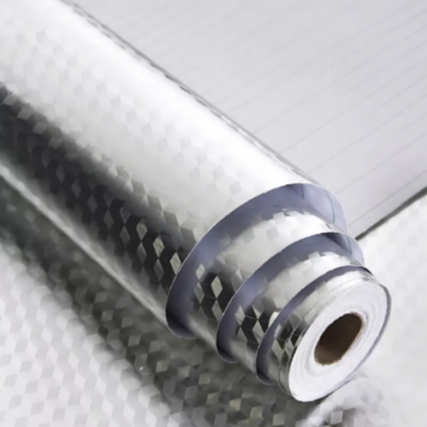 Papel Aluminio Adesivo Parede Cocina Resiste Calor 0.4x3m A0