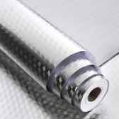 Papel Aluminio Adesivo Parede Cocina Resiste Calor 0.4x3m A0