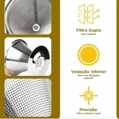 2 Filtro Coador De Café Inox - Peneira Aço Reutilizável