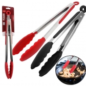 Pegador Em Silicone e Inox para Cozinha - Saladas, Carnes e Alimentos - Grande