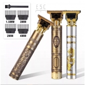 Máquina de cortar cabelo barbeiro dragão profissional elétrica bateria recarregável