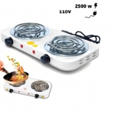 Fogão elétrico portátil Anafe NZA Fogareiro com 2 queimadores cor branca 127V