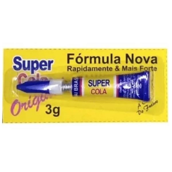 12 super cola super Bond cola tudo 3g Cartela com 12 colas