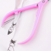 Kit De Manicure Pedicure Profissional Cortador De Unha Empurrador de Cutícula Lixa Pinça 4 Peças