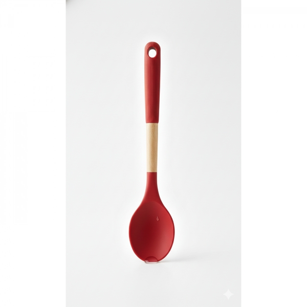 Colher Cabo de Silicone Auxiliar De Mexer 32Cm