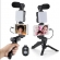 Kit Youtuber Tripe Vlog Live Suporte Celular Led com Microfone Fazer Vídeos