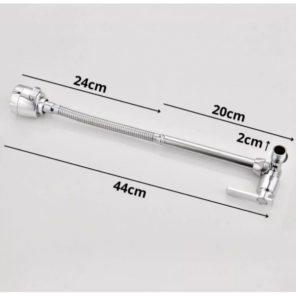 Torneira Cozinha Gourmet Bancada Parede Flexível 1/4 Volta Cromo