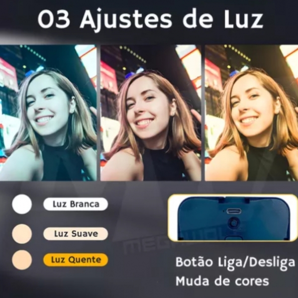 Ring Light Celular Flash Self Luz Para Celular Self E Videos