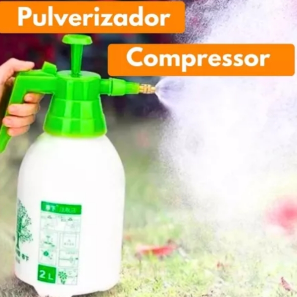Pulverizador Borrifador Compressão Para Jardinagem Limpeza Vidro Automotivo Spray Manual Multiuso 2L