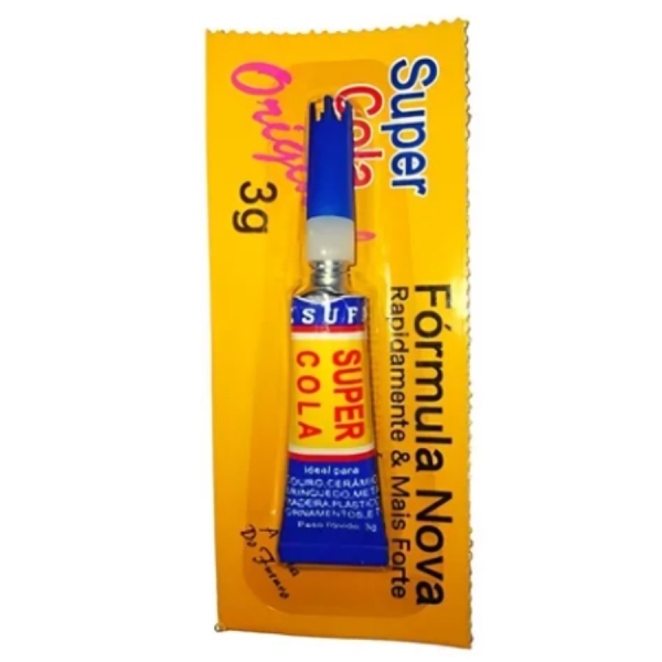 12 super cola super Bond cola tudo 3g Cartela com 12 colas