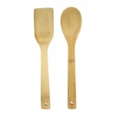 1 Colher Pau e 1 Espátula Madeira 30 Cm Utensílios Colher Bambu Grande