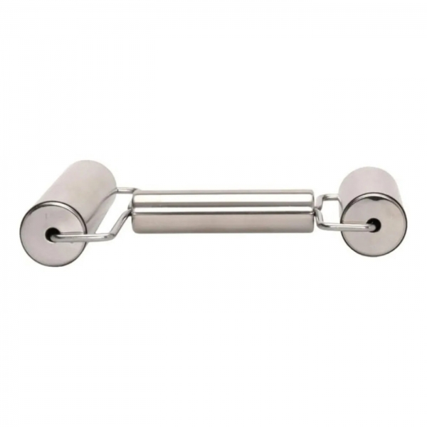 Rolo Duplo Para Massa Aço Inox 18 Cm