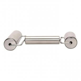 Rolo Duplo Para Massa Aço Inox 18 Cm