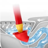 Kit Desentupidor Manual De Pia Vaso Ralo Cano Esgoto E Lixeira 15l Cesto Pedal Lixo Banheiro Resistente Escritório