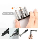 Kit de Jogo de Bits Soquete Canhão para Parafusadeira 5 A 13mm