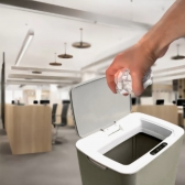 Lixeira sensor automática banheiro cozinha lixo inteligente cor Branco Kokay 056-0035