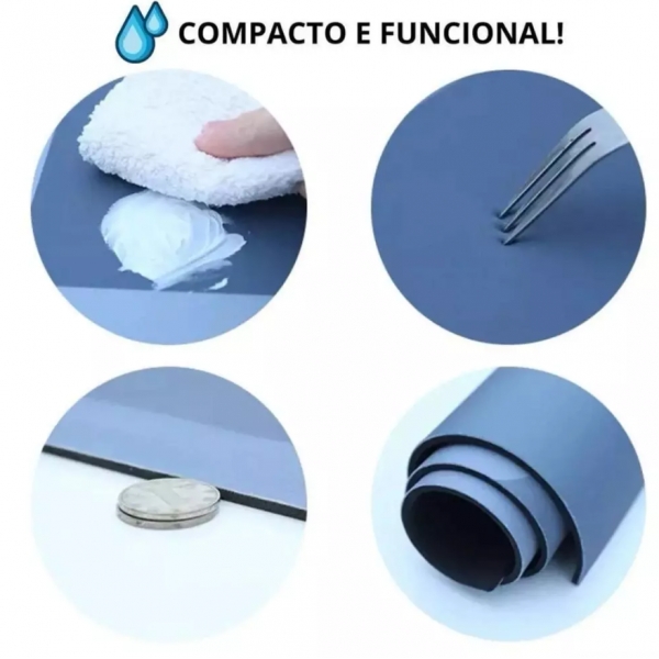 Tapete Banheiro Antiderrapante Absorvente de Secagem Rápida