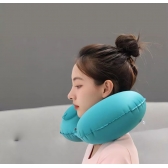 Travesseiro De Viagem Avião Inflável Super Leve Portátil Pescoço U-Forma Automática Inflável Cervical Travesseiro
