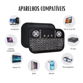 Mini Teclado Wireless Bluetooth Touchpad Sem Fio Lelong