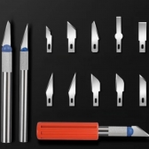 Kit Estilete de Precisão Profissional 13 Laminas Jogo Estilete Artesanato 16 Peças