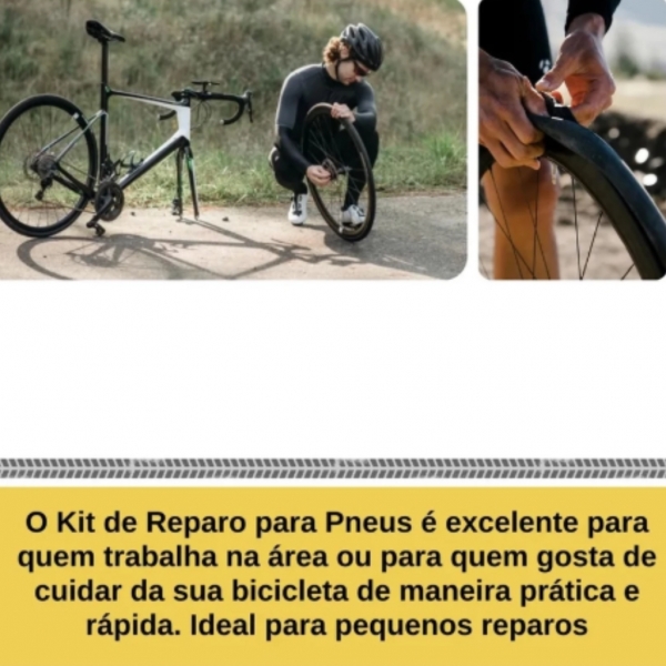 Kit 8 Pçs Reparo Concerto Pneu Bike Bicicleta Remendo Cola Conserto de Roda Camara inflar Cola Borracha Lixa Cola