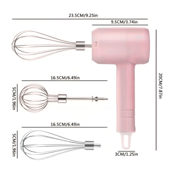Batedor Elétrico De Ovo Grande Com Mixer 3 velocidades