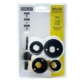 Jogo Serra Copo Kit 5 Peças Para Madeira Gesso Pvc Plástico
