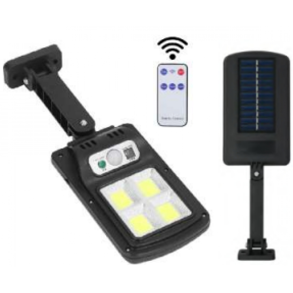 Luminária Solar Poste Rua Refletor Sensor Movimento Prova DÁgua Controle
