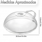 Tampa de Alimentos Para Microondas Prato de Alimentos Comida Transparente Plástico