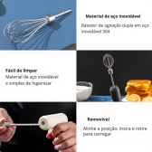 Batedor Elétrico De Ovo Grande Com Mixer 3 velocidades