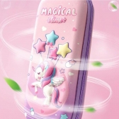 Estojo De Lápis Infantil Com Desenho De Unicórnio