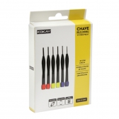Chave Relojoeiro Kit Fenda + Philips C/ 6 Pecas - Kokay