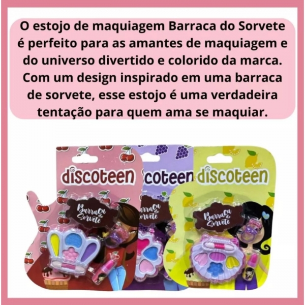 Kit Estojo Maquiagem Barraca Do Sorvete Discoteen