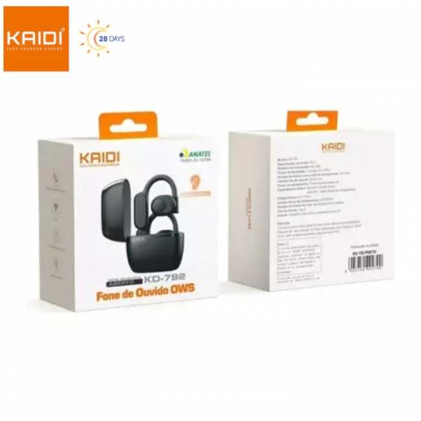 Fone de Ouvido Sem fio Bluetooth TWS Bateria de Longa Duração Kaidi KD-792