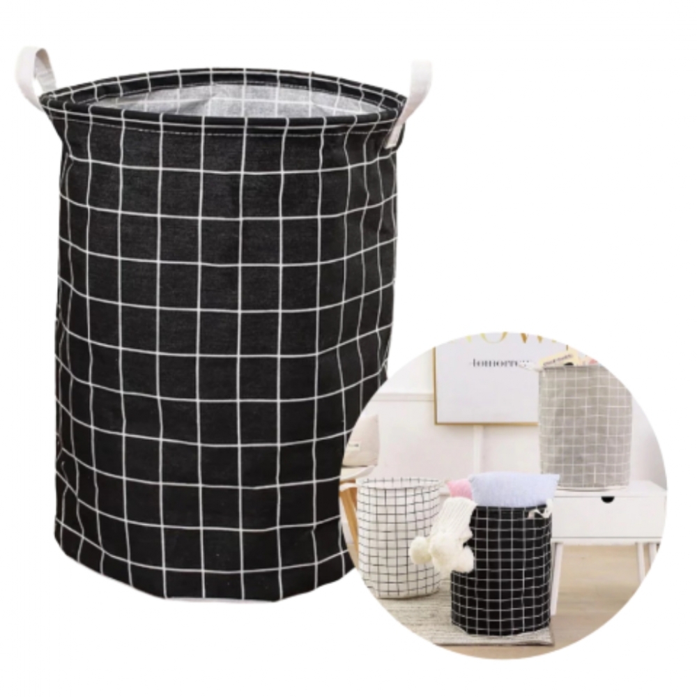 Cesto Dobrável Preto para Roupas e Brinquedos Organize com Estilo A Escolha Perfeita para Roupas e Brinquedos Ordem