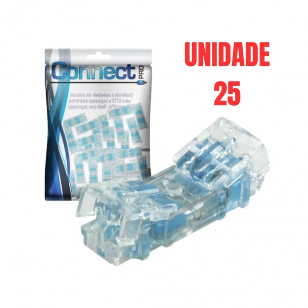 Kit 25 Conectores De Emenda Linear C/gel 101e Bargoa Cor Branco