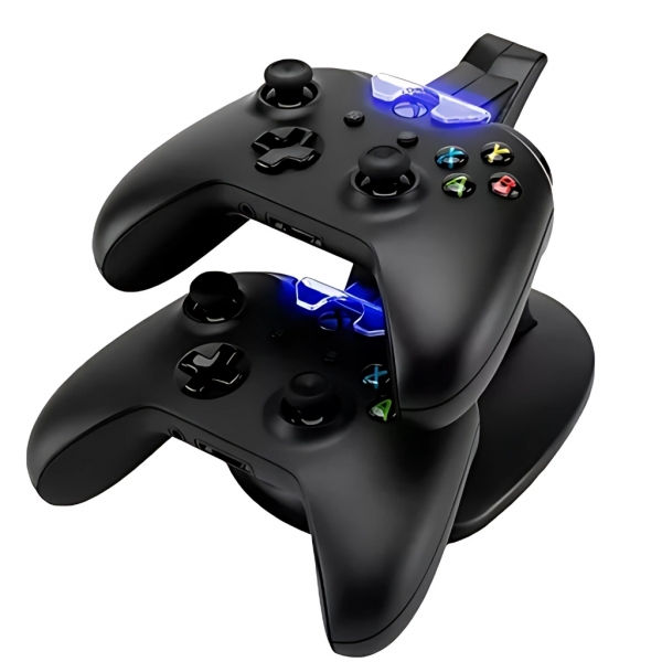 Base Carregador 2 Controles Xbox One S X Suporte Torre Duplo
