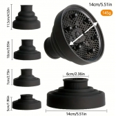 Difusor De Ar para Secador Em Silicone Adaptador Definidor de Cachos Retrátil Universal