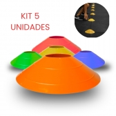 Kit 5 Chapéus Chinês Treino Funcional Agilidade Treinamento Futebol Futsal Academia