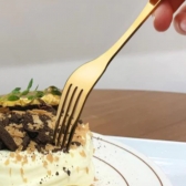 Kit 6 Garfo Dourado Forquilha De Aço Inoxidável De Alta Qualidade