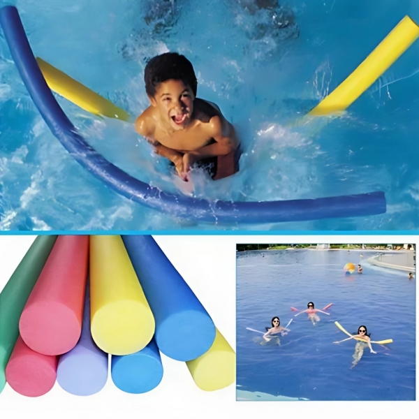 Boia Macarrão Piscina Natação Flutuador Com Furo Espaguete