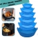 Kit 6 Formas Airfryer Tamanhos Variados Silicone Antiaderente Microondas Lavável Com Alça envio aleatorio