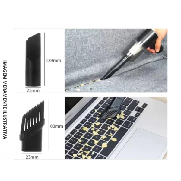 Aspirador e Soprador Portátil 2 em 1 - Alta Potência e Multifuncional para Limpeza Completa