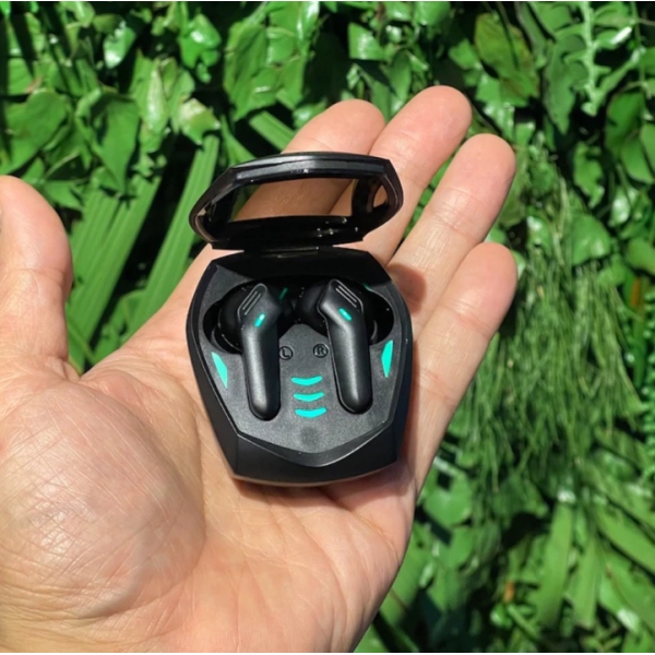 Fone de Ouvido Sem Fio Kaidi 776 Gamer Preto Bluetooth Academia Treino Led